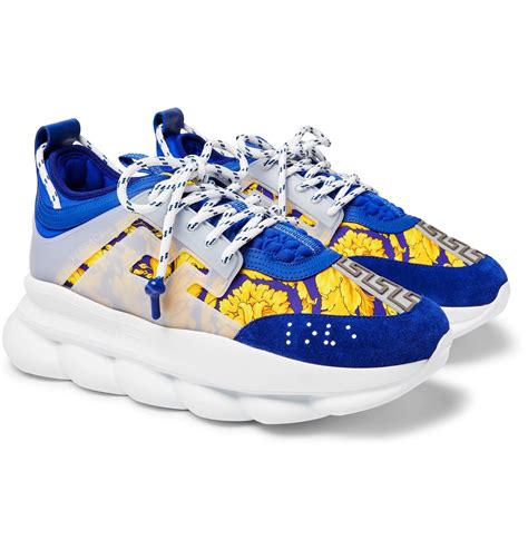 blue versace chain reaction sneakers|versace chain reaction sale.